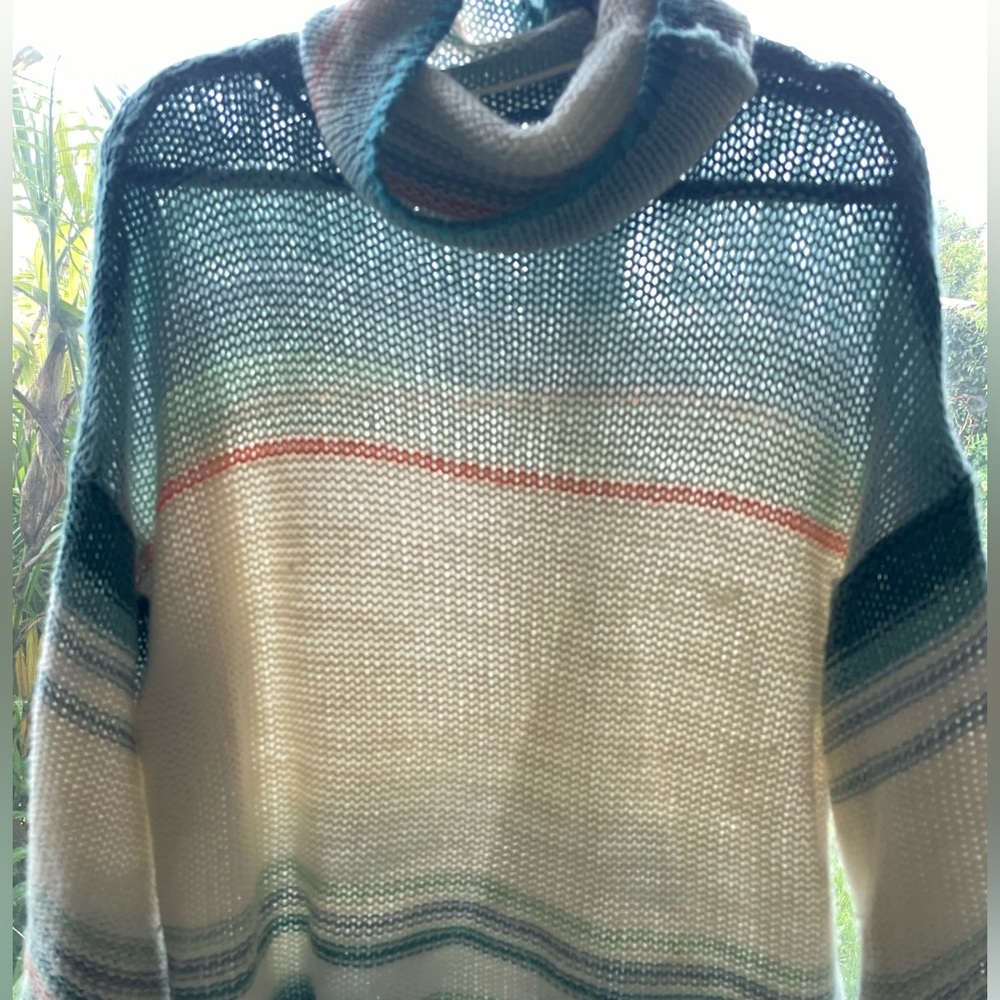 Anthropologie loose knit multi-color sweater. Lightly worn, perfect for spring.